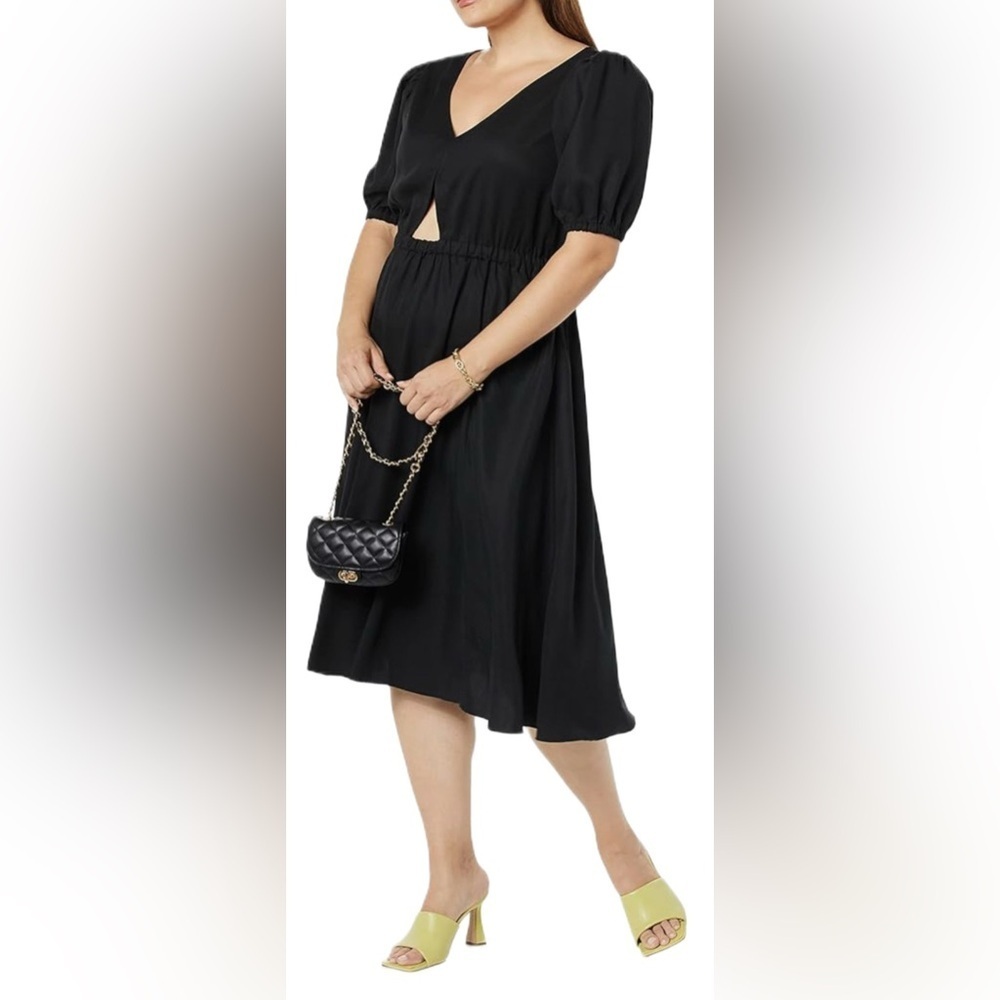 NWOT TEREA Plus Size Women's Jayla Cutout Midi Swing Dress - Picture 3 of 13